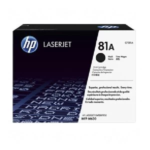 Image of HP 81A Black Laser Toner Ink Cartridge