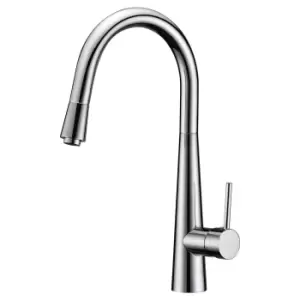 Image of Enza Olney Chrome Single Lever Pull Out Monobloc Kitchen Mixer Tap