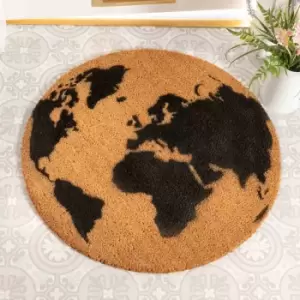 Image of Artsy Doormats Globe Circle Doormat