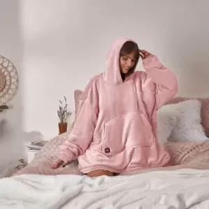 Image of Heated Hooded Blanket - Blush