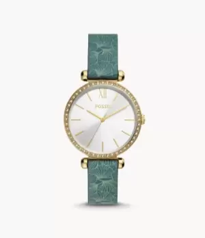 Image of Fossil Women Tillie Three-Hand Green Leather Watch