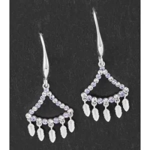 Image of Boho Chic Silver Plated Modern Dreamcatcher Earrings