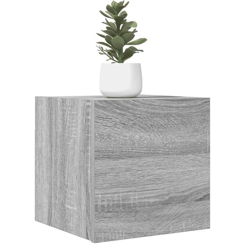 Image of Vidaxl Wall Mounted TV Cabinet Grey Sonoma 30.5X30X30 Cm, Grey 815138