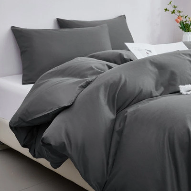 Image of Ezysleep Ezysleep 100% Egyptian Cotton Silver Duvet Cover Set in Grey Size: Double Grey Double Unisex 0721545407016