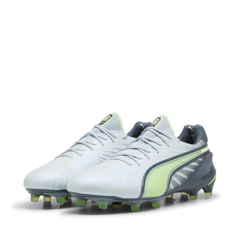 Image of Puma Mens PUMA King Ultimate Firm Ground Football Boots Grey/Yellow male 6 (39)