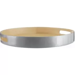 Image of Kyoto Large Silver Tray with Side Handles - Premier Housewares