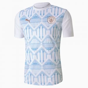 Image of PUMA Man City Stadium Mens Jersey, White/Light Blue, size Medium, Clothing