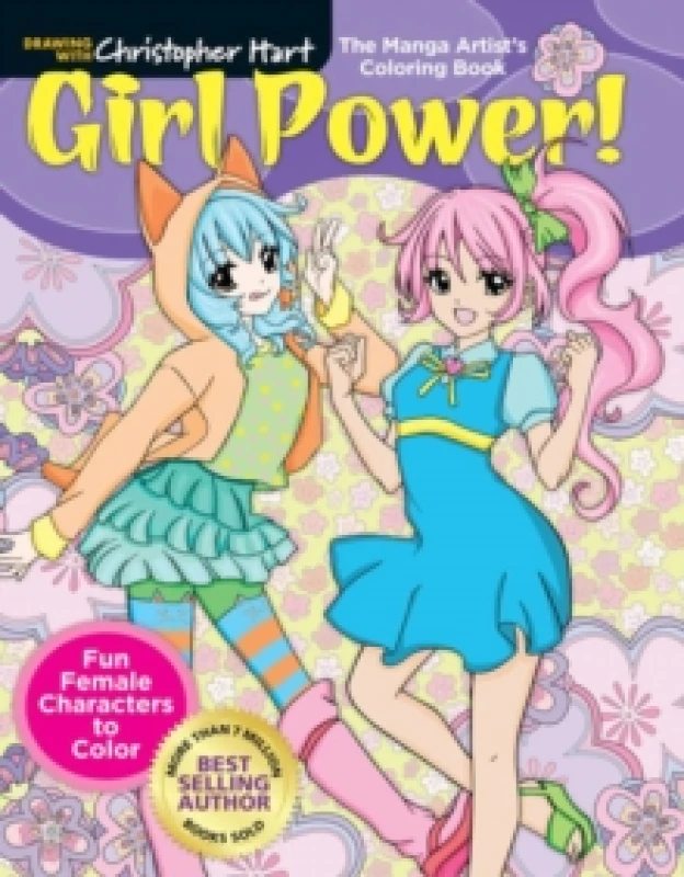 Image of manga artists coloring book girl power fun female characters to color 9781640210103