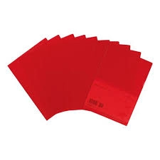 Image of 5 Star Folder Cut Flush Polypropylene Copy-safe Translucent A4 Red Pack 25