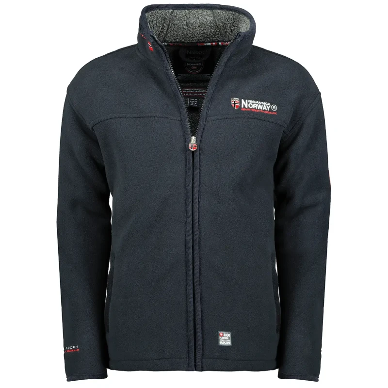 Image of Zipped and embroidered fleece Geographical Norway Ubolt Bleu Male L