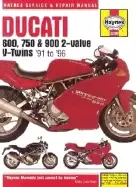 Image of haynes ducati 600 750 and 900 2 valve v twins service and repair manual 199