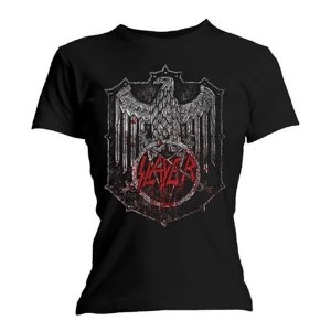 Image of Slayer - Bloody Shield Womens Medium T-Shirt - Black