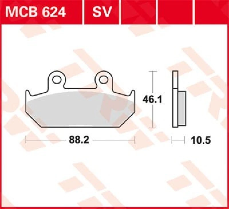 Image of TRW MCB624SV Brake pad set Brake Pad Set,disc brake (402)