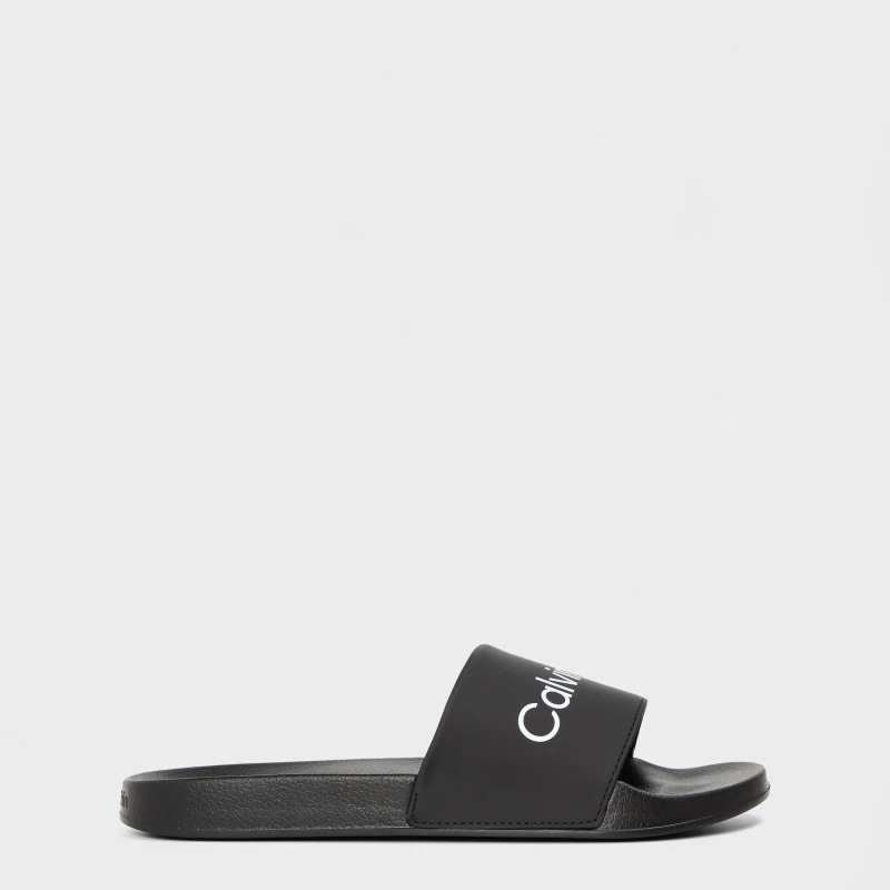 Image of Calvin Klein Pool Logo Sliders Black/White male 11 (45)