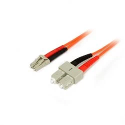 Image of 1m Multimode 50125 Duplex Fiber Patch Cable LC SC