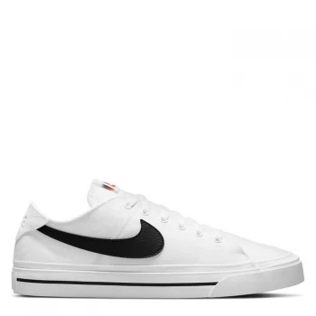 Image of Nike Court Legacy Canvas Mens Shoe - White/Black