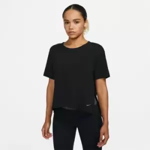 Image of Nike Yoga Dri-FIT Womens Top - Black