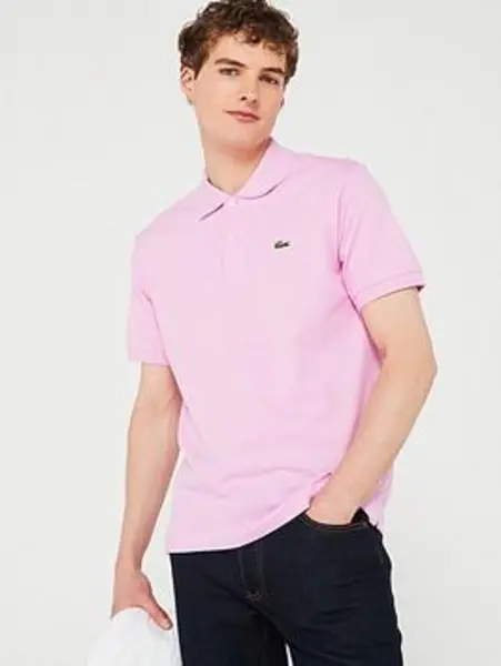 Image of Lacoste Pink Original L.12.12 Petit Pique Cotton Polo Shirt Pink Male XL 210476UK