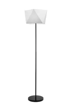 Image of Carla Floor Lamp With Shade, Fabric Shade White, 1x E27