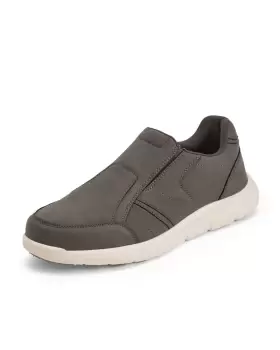 Image of Cotton Traders Mens Comfort Slip-On Shoes in Grey