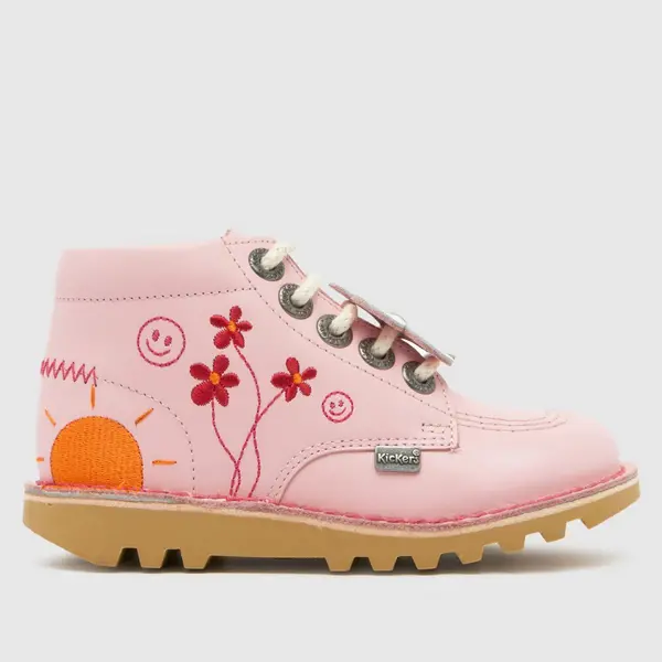 Image of Kickers pink kick hi happy Girls Toddler boots Pink UK 12 (EU 30)