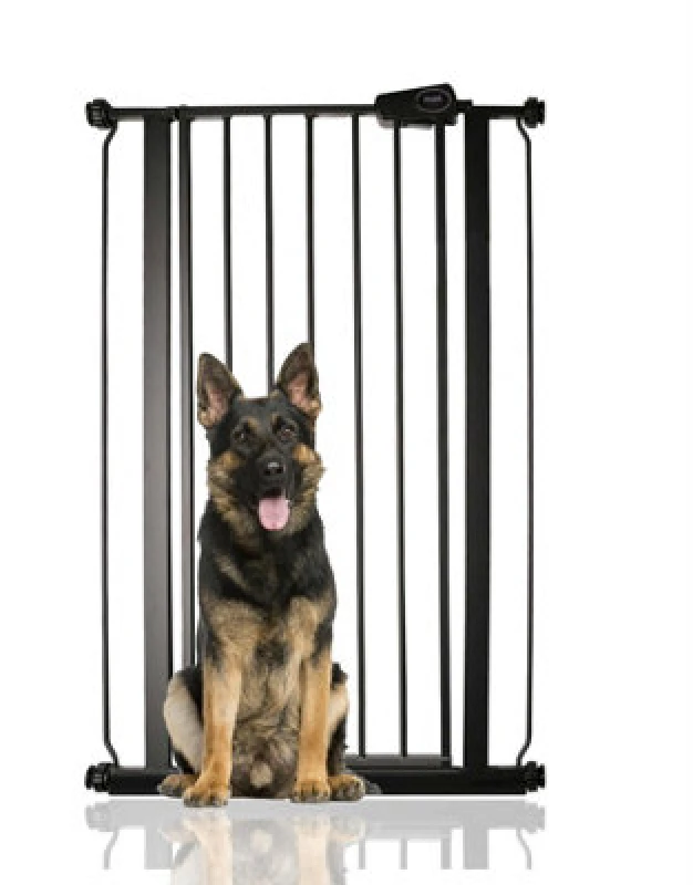 Image of Bettacare Child And Pet Gate Narrow, 68.5Cm - 75Cm, Matt Black, Extra Tall Gate 104Cm In Height, Narrow Pressure Fit Stair Gate