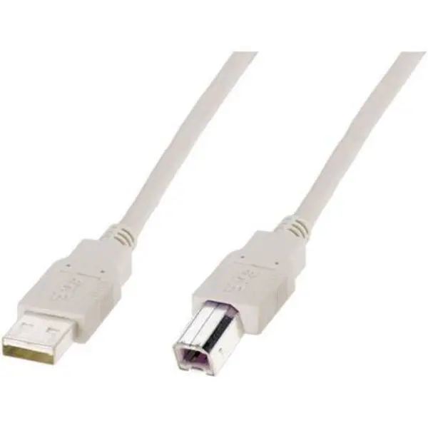 Image of Digitus USB cable USB 2.0 USB-A plug, USB-B plug 1.80 m Beige AK-300105-018-E AK-300105-018-E