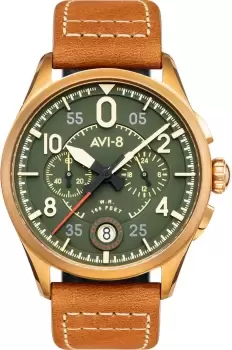 Image of AVI-8 Watch Spitfire Lock Chronograph Bronze Green