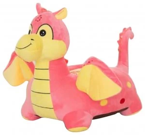 Image of Liberty House Toys Plush Dragon Riding Chair Pink.