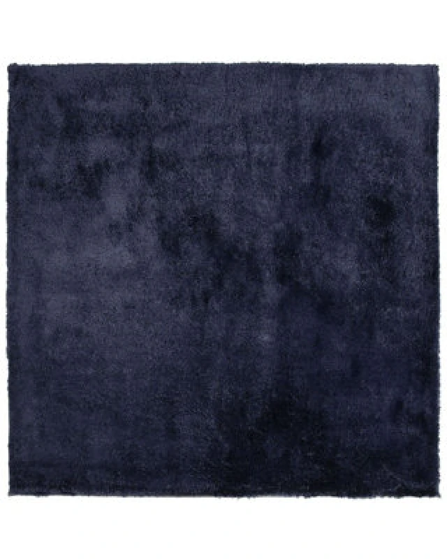 Image of Beliani Shaggy Rug Evren Dark Blue 200 X 200 Cm