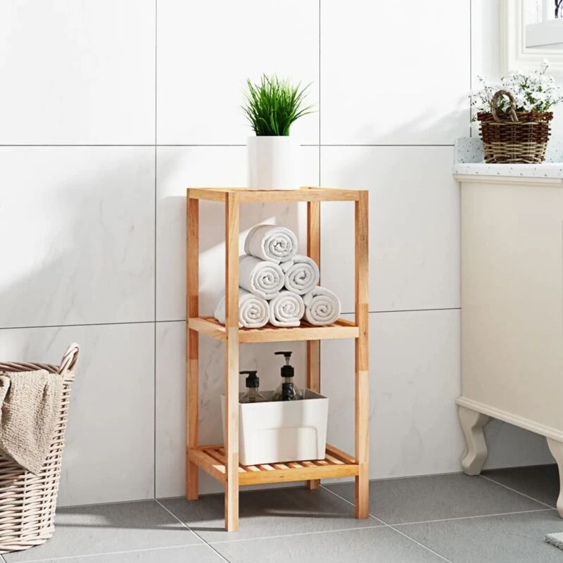 Image of VIDAXL Bathroom Shelf 36x36x79cm Solid Wood Walnut Vidaxl 8720287220466
