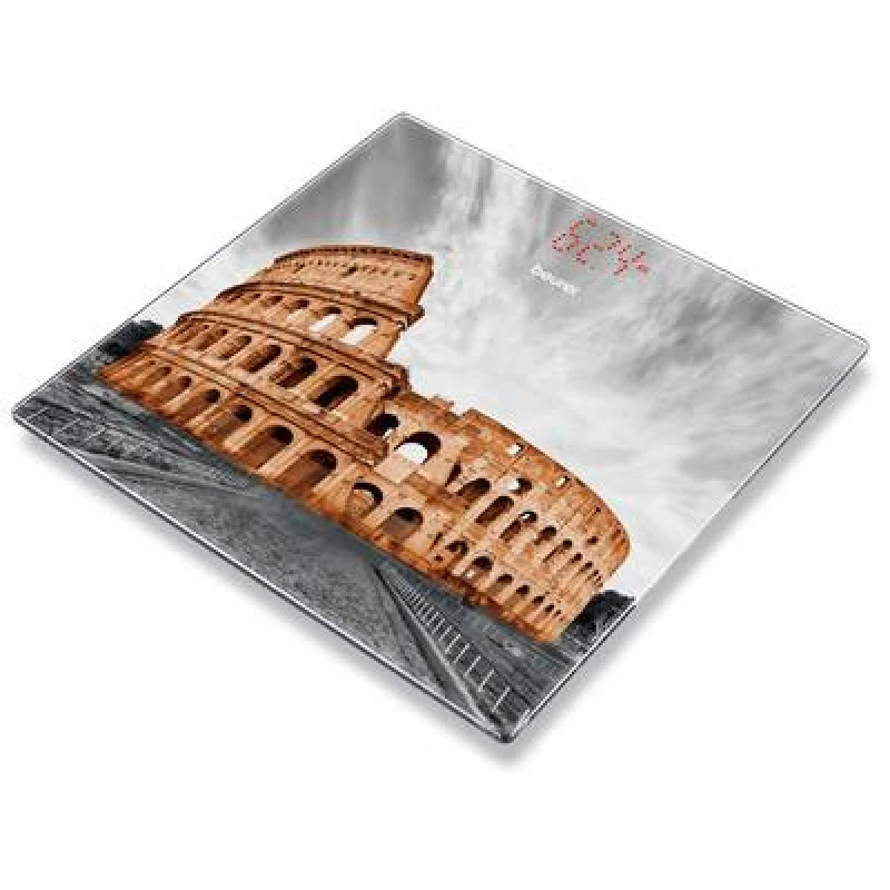 Image of Beurer Beurer GS 215 Rome Bathroom scales Digital Weight range 180 kg Glass, Multi-colour 75653