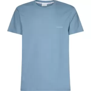 Image of Calvin Klein Small Logo T Shirt - Blue