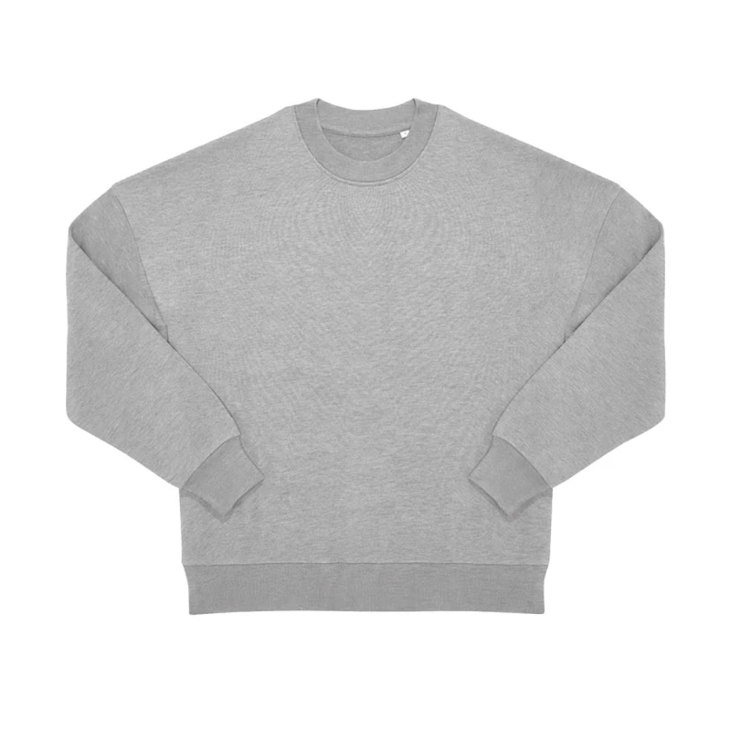 Image of B&C Mens Influence Crew Neck Sweatshirt in Grey Size: XS Grey Male XS
