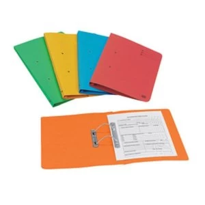 Image of Elba Strongline Foolscap Transfer Spring File 320gsm Assorted Pack of 10