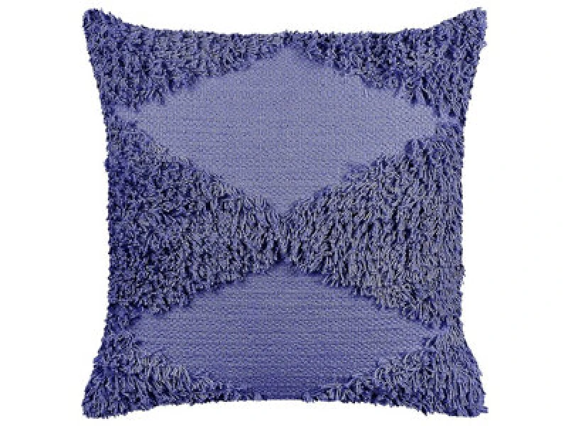 Image of Beliani Throw Cushion Rhoeo Cotton 45 X 45cm Violet