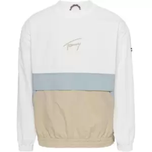 Image of Tommy Jeans Tjm Signature Nylon Crew Jacket - White