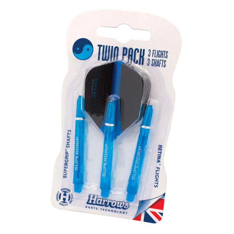 Image of Harrows Darts Supergrip Twin Pack Set Blue unisex Short