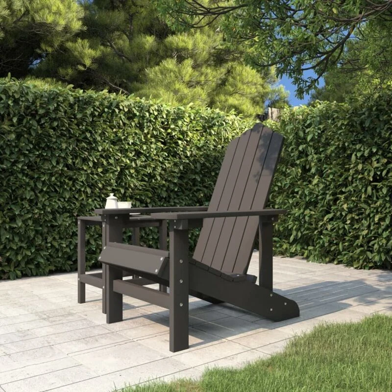 Image of VIDAXL Garden Adirondack Chair hdpe Anthracite Vidaxl 8720286816585