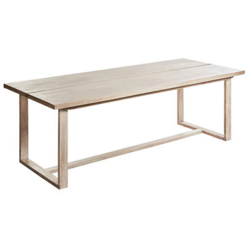 Image of Beliani Garden Dining Table Azzanello 230 Cm 100 Cm Acacia Wood Light Brown