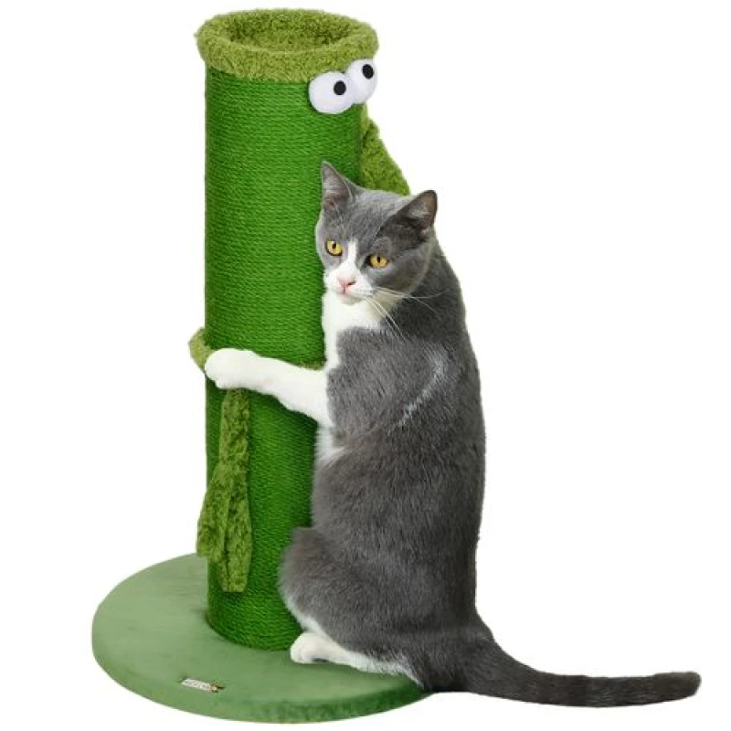 Image of PawHut Cat Scratching Post for Indoor Cats with Sisal Rope Cover, Large Base - Pawhut 5061025019687