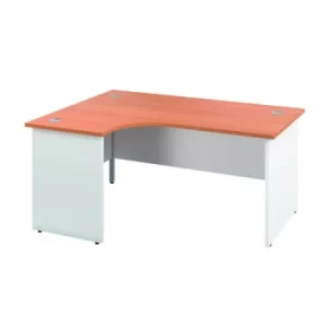 Image of Jemini Switch Radial Left Hand Desk 1800x1200x730mm Beech/White KF805489