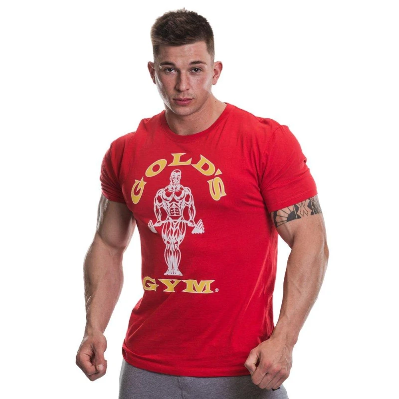 Image of Golds Gym Gym Muscle Joe T Shirt Mens - Red Red S