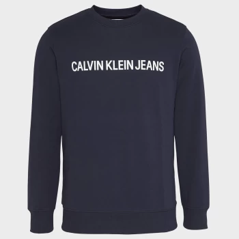 Image of CK Jeans Mens Core Institutional Logo Sweatshirt - Night Sky - XL