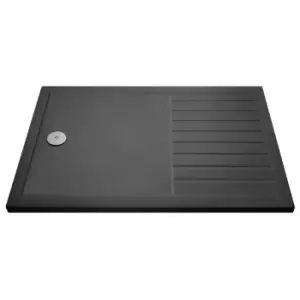 Image of Hudson Reed Rectangular Walk-in Shower Tray 1400 x 900mm - Slate Grey
