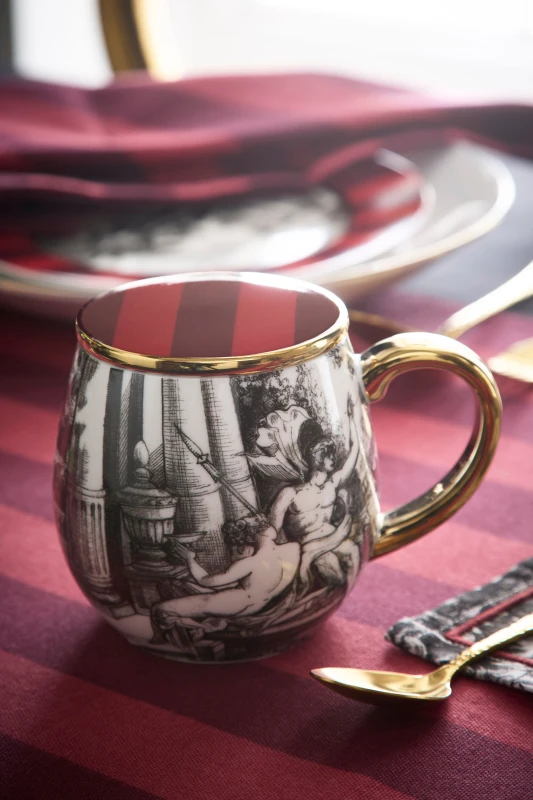 Image of Laurence Llewelyn-Bowen Laurence Llewelyn-Bowen 'Festivo' Porcelain Mug With Lid Set Multi One Size Unisex 5056734225481