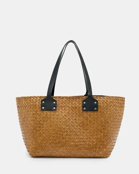Image of AllSaints Mosley Straw Tote Bag