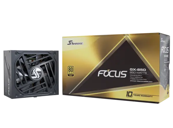 Image of Seasonic FOCUS GX-850 Fully Modular 80 Plus Gold PCIe 5.0 / ATX 3.0 Power Supply