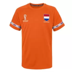 Image of Fifa World Cup Qatar 2022 Holland Mens T-Shirt in Orange