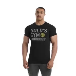 Image of Golds Gym Performance T Shirt Mens - Black